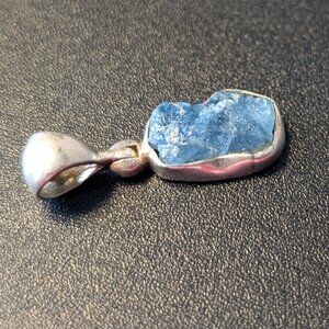 Aquamarine Sterling Silver Pendant